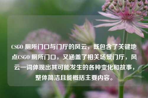 CSGO 厕所门口与门厅的风云，既包含了关键地点CSGO 厕所门口，又涵盖了相关场景门厅，风云一词体现出其可能发生的各种变化和故事，整体简洁且能概括主要内容。
