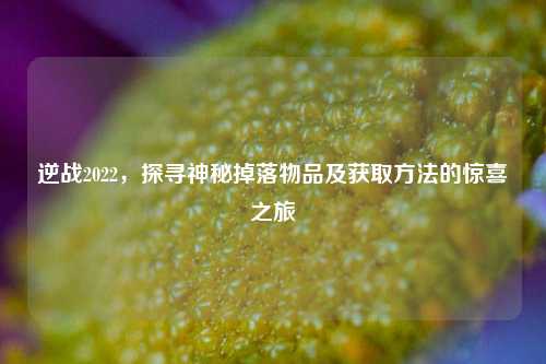 逆战2022,探寻神秘掉落物品及获取方法的惊喜之旅