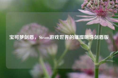 宝可梦剑盾,Steam游戏世界的璀璨明珠剑盾版