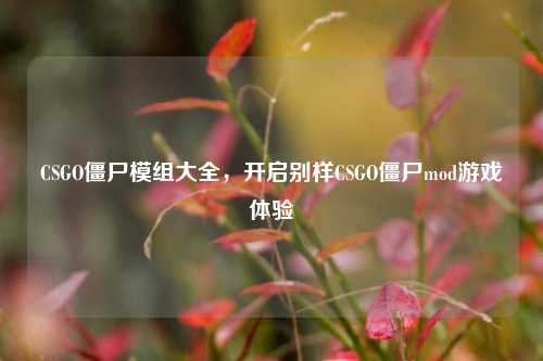 CSGO僵尸模组大全，开启别样CSGO僵尸mod游戏体验