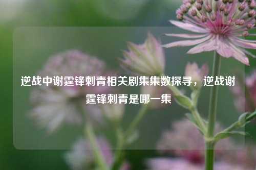逆战中谢霆锋刺青相关剧集集数探寻，逆战谢霆锋刺青是哪一集