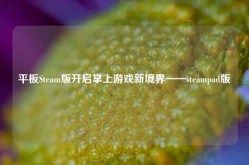 平板Steam版开启掌上游戏新境界——steampad版