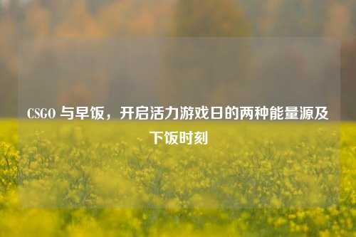 CSGO 与早饭，开启活力游戏日的两种能量源及下饭时刻