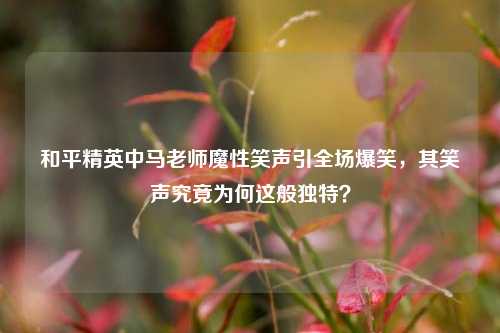 和平精英中马老师魔性笑声引全场爆笑，其笑声究竟为何这般独特？