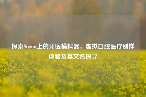 探索Steam上的牙医模拟器，虚拟口腔医疗别样体验及英文名探寻