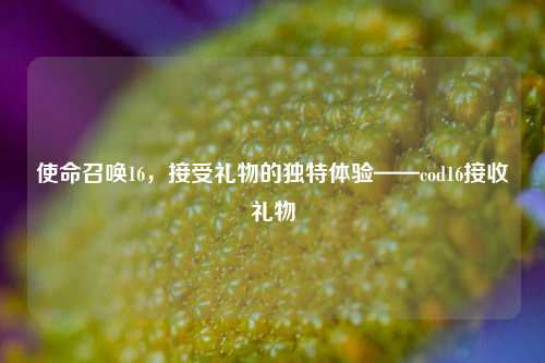 使命召唤16，接受礼物的独特体验——cod16接收礼物