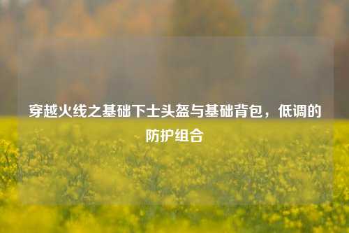 穿越火线之基础下士头盔与基础背包，低调的防护组合