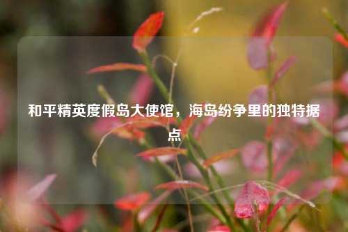 和平精英度假岛大使馆，海岛纷争里的独特据点