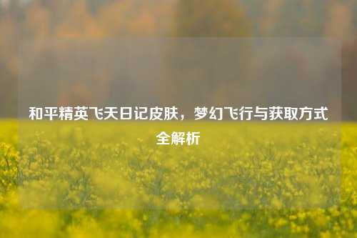 和平精英飞天日记皮肤，梦幻飞行与获取方式全解析