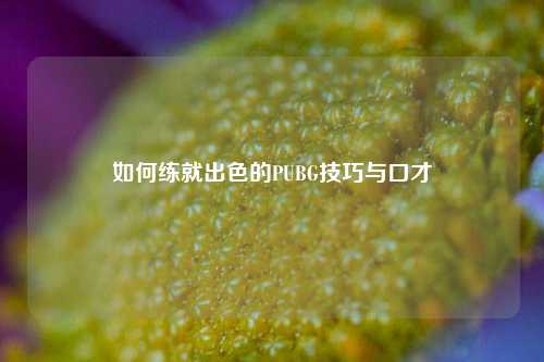 如何练就出色的PUBG技巧与口才