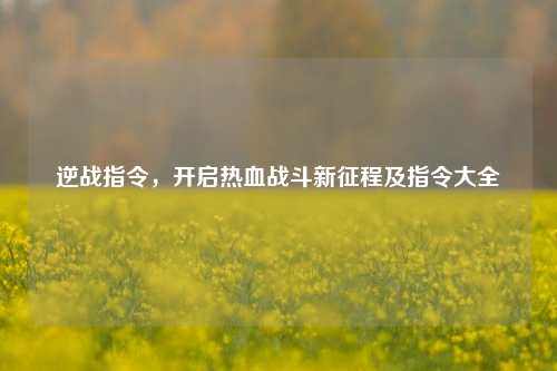 逆战指令，开启热血战斗新征程及指令大全