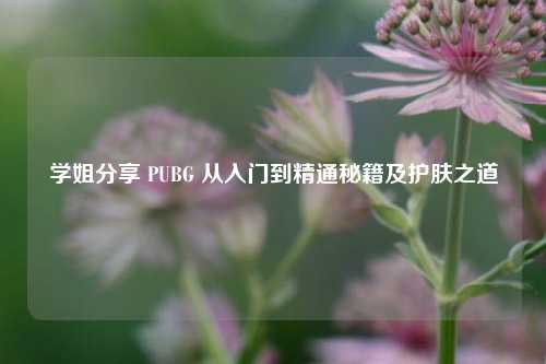 学姐分享 PUBG 从入门到精通秘籍及护肤之道