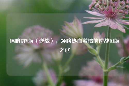 唱响KTV版〈逆战〉，领略热血激情的逆战DJ版之歌