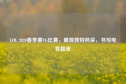 LOL 2020春季赛VG比赛，展现独特风采，书写电竞篇章