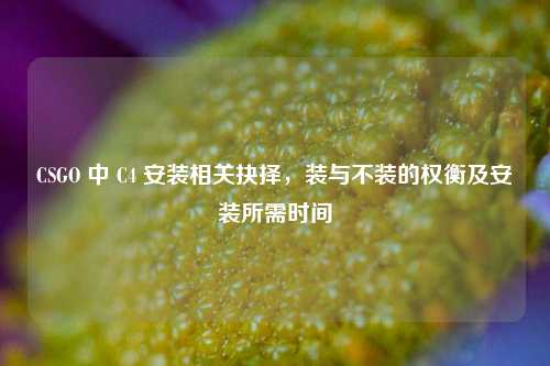 CSGO 中 C4 安装相关抉择，装与不装的权衡及安装所需时间
