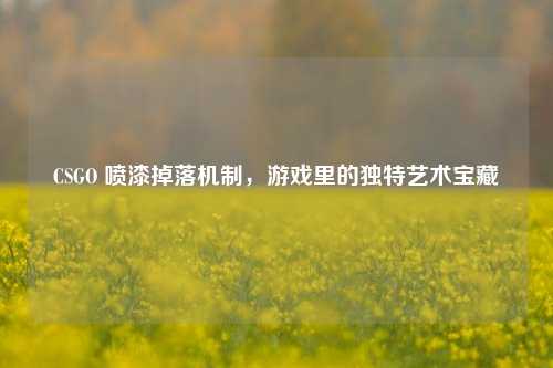CSGO 喷漆掉落机制，游戏里的独特艺术宝藏
