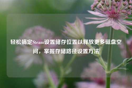 轻松搞定Steam设置储存位置以释放更多磁盘空间，掌握存储路径设置方法