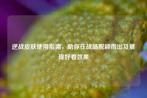 逆战皮肤使用指南，助你在战场脱颖而出及展现好看效果