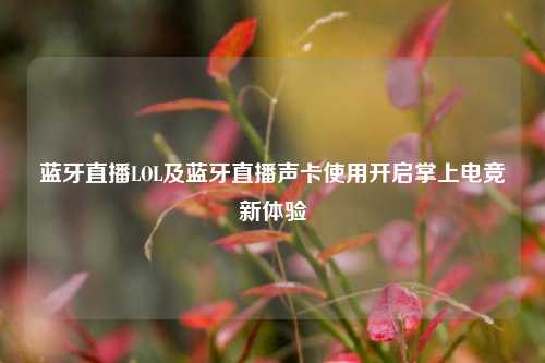 蓝牙直播LOL及蓝牙直播声卡使用开启掌上电竞新体验