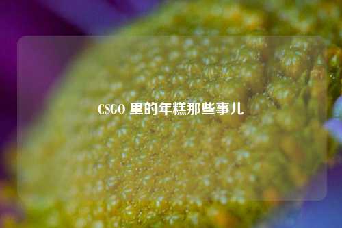 CSGO 里的年糕那些事儿