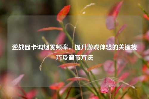 逆战显卡调烟雾频率，提升游戏体验的关键技巧及调节方法