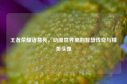 王者荣耀诸葛亮，动漫世界里的智慧传奇与精美头像