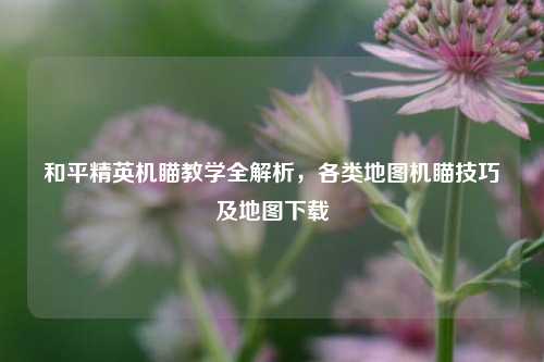 和平精英机瞄教学全解析,各类地图机瞄技巧及地图下载