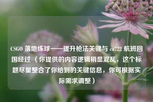 CSGO 落地练球——提升枪法关键与 ca722 航班回国经过 （你提供的内容逻辑稍显混乱，这个标题尽量整合了你给到的关键信息，你可根据实际需求调整）