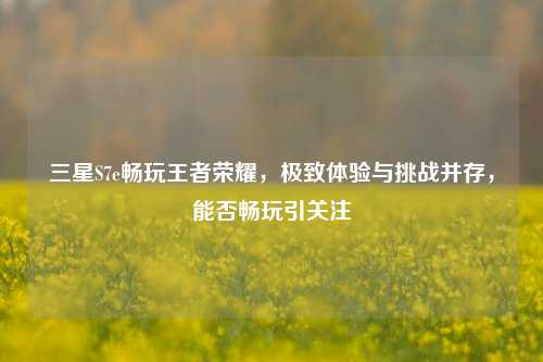三星S7e畅玩王者荣耀，极致体验与挑战并存，能否畅玩引关注