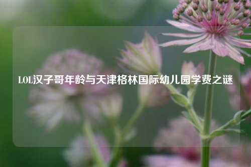 LOL汉子哥年龄与天津格林国际幼儿园学费之谜