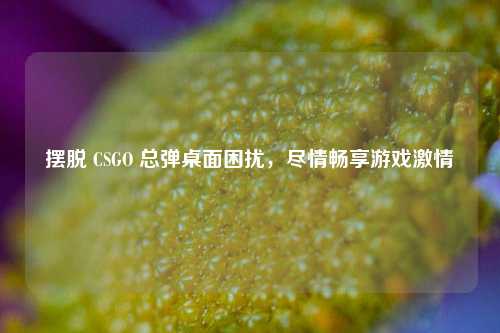 摆脱 CSGO 总弹桌面困扰，尽情畅享游戏激情