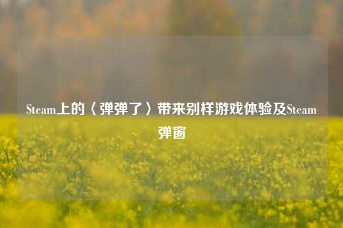 Steam上的〈弹弹了〉带来别样游戏体验及Steam弹窗