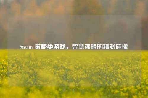 Steam 策略类游戏，智慧谋略的精彩碰撞