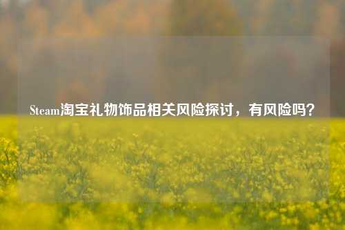 Steam淘宝礼物饰品相关风险探讨，有风险吗？