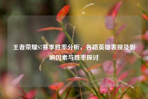 王者荣耀S7赛季胜率分析，各路英雄表现及影响因素与胜率探讨