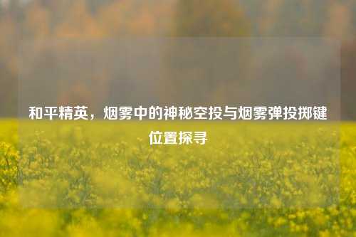 和平精英，烟雾中的神秘空投与烟雾弹投掷键位置探寻