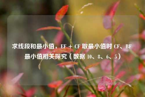 求线段和最小值，EF + CF 取最小值时 CF、BF 最小值相关探究（数据 10、8、6、5）