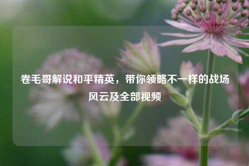 卷毛哥解说和平精英，带你领略不一样的战场风云及全部视频