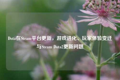 Dota在Steam平台更新，游戏进化、玩家体验变迁与Steam Dota2更新问题