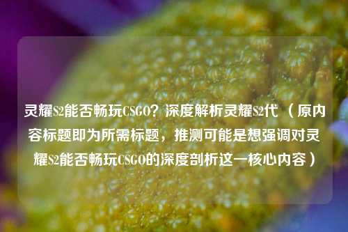 灵耀S2能否畅玩CSGO？深度解析灵耀S2代 （原内容标题即为所需标题，推测可能是想强调对灵耀S2能否畅玩CSGO的深度剖析这一核心内容）