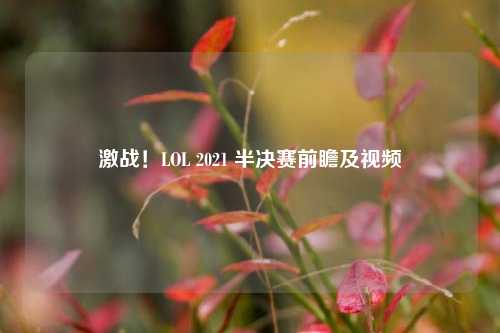 激战！LOL 2021 半决赛前瞻及视频