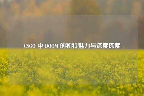 CSGO 中 DOOM 的独特魅力与深度探索