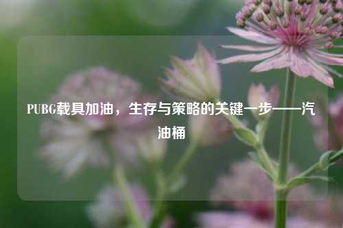 PUBG载具加油，生存与策略的关键一步——汽油桶