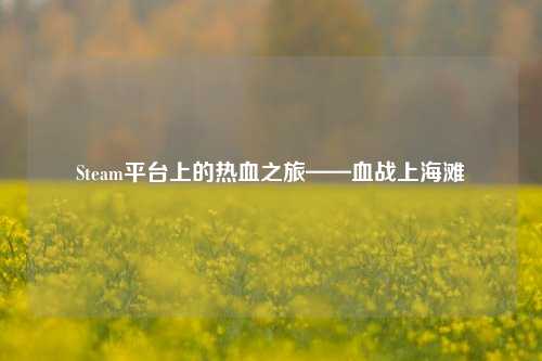 Steam平台上的热血之旅——血战上海滩