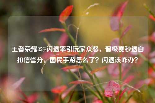 王者荣耀35%闪退率引玩家众怒，晋级赛秒退白扣信誉分，国民手游怎么了？闪退该咋办？