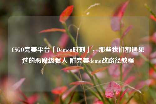 CSGO完美平台「Demon时刻」，那些我们都遇见过的恶魔级狠人 附完美demo改路径教程