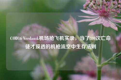 COD16 Verdansk机场抢飞机实录，当了300次亡命徒才摸透的机枪流空中生存法则
