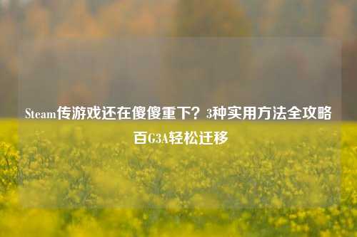 Steam传游戏还在傻傻重下？3种实用方法全攻略 百G3A轻松迁移