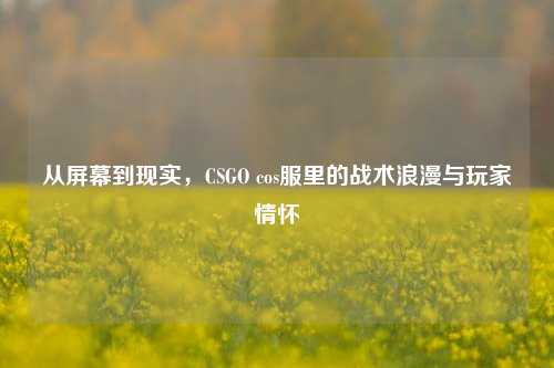 从屏幕到现实，CSGO cos服里的战术浪漫与玩家情怀