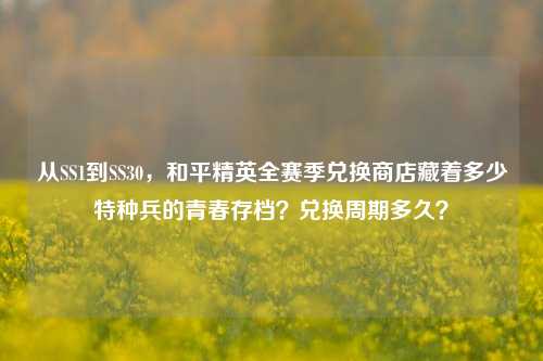 从SS1到SS30，和平精英全赛季兑换商店藏着多少特种兵的青春存档？兑换周期多久？